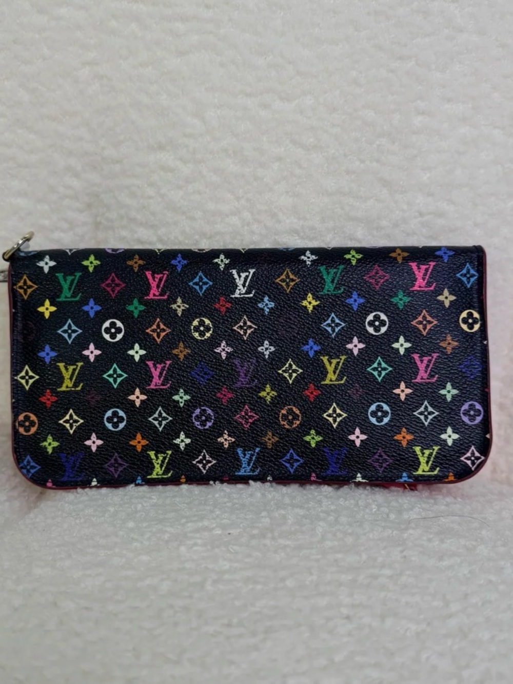 Louis Vuitton Black Multicolor Monogram Zip Around Wallet